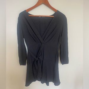 Zara black minidress with side zipper